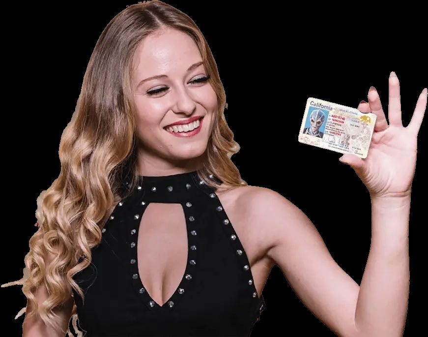 Person holding ID card