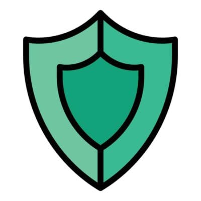 shield security defence icon flat vector